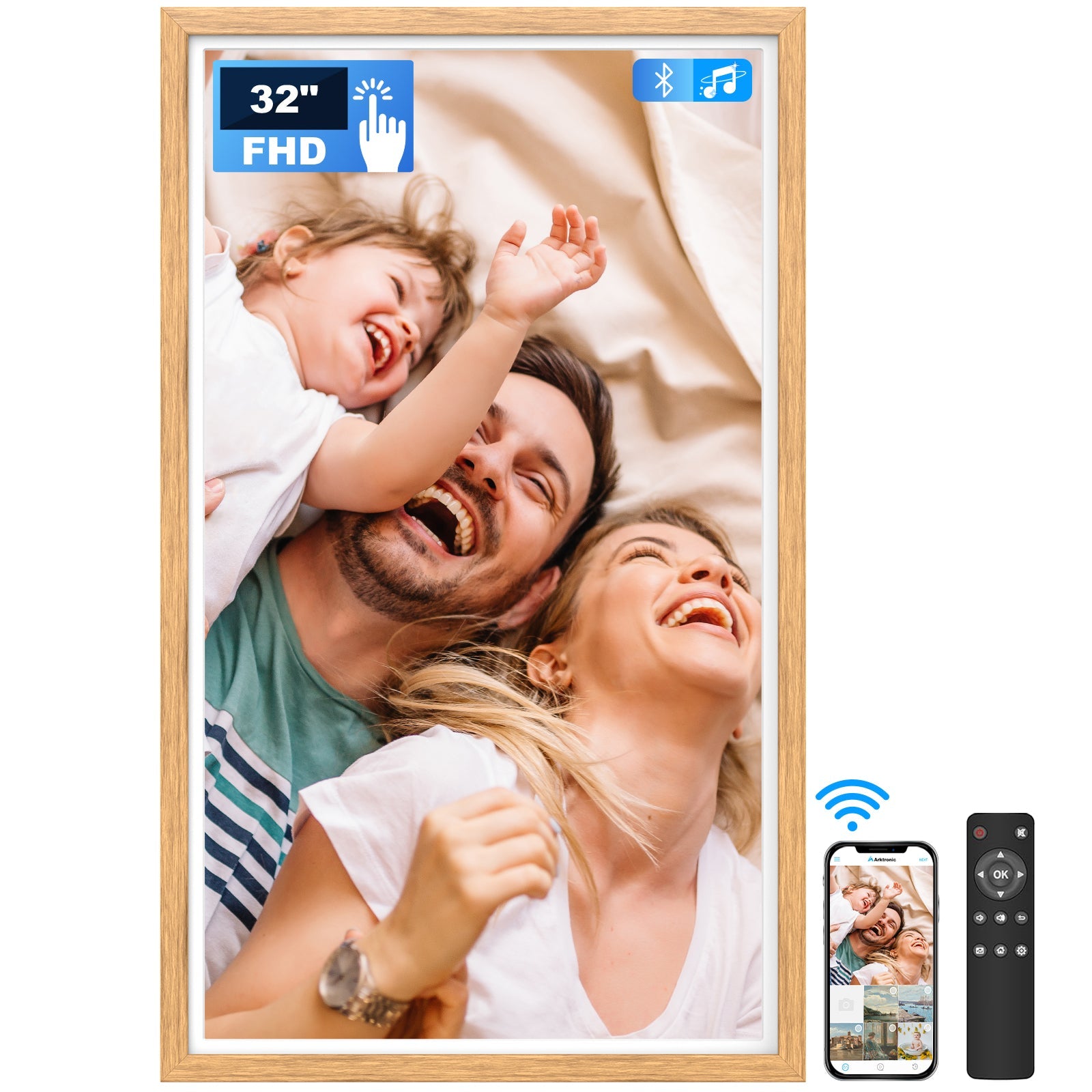 フォトセ ディスプレイ 32 Light Wood(32''丨FHD) Touchscreen – Arktronictech