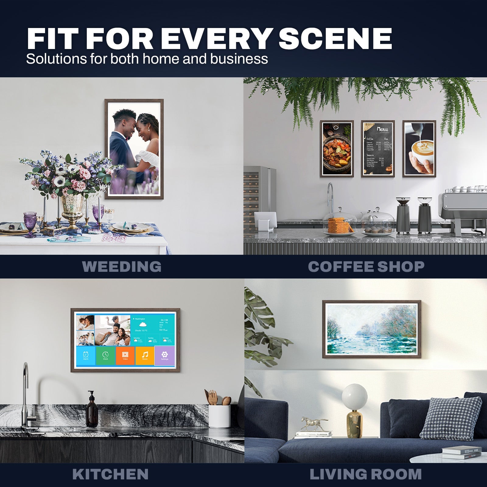 27  Dark Wood Pattern (27'' | FHD) Non-Touch