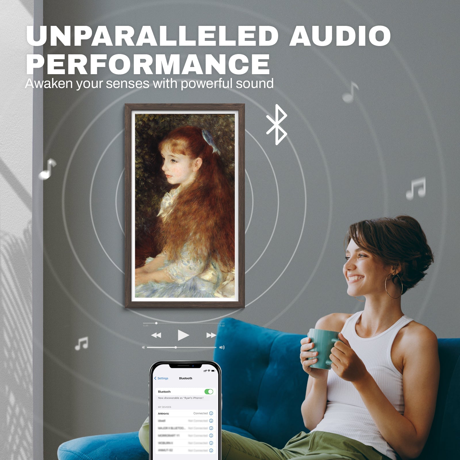 27  Dark Wood Pattern (27'' | FHD) Non-Touch