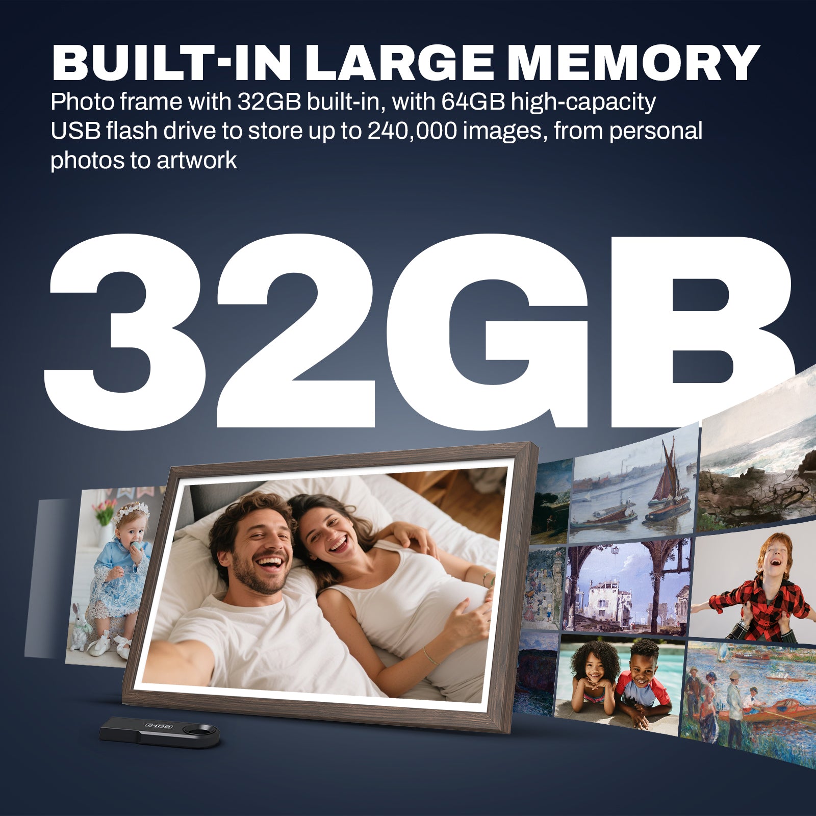 27  Dark Wood Pattern (27'' | FHD) Non-Touch