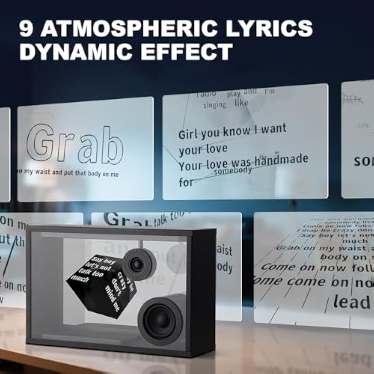 Transparent Bluetooth Speaker,Dynamic Hovering Lyrics